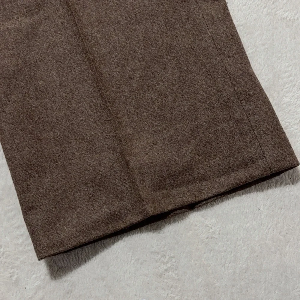 Vintage Pendleton Dress Pants Mens 38x25 Brown Wool Pleated Straight Leg USA 70s